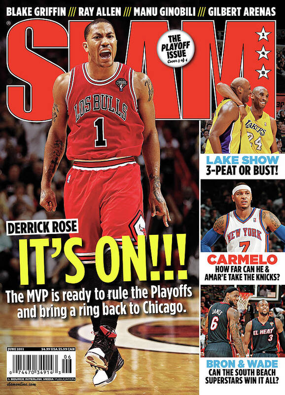 Derrick Rose Art Print featuring the photograph Derrick Rose: It's On!!! SLAM Cover by Getty Images