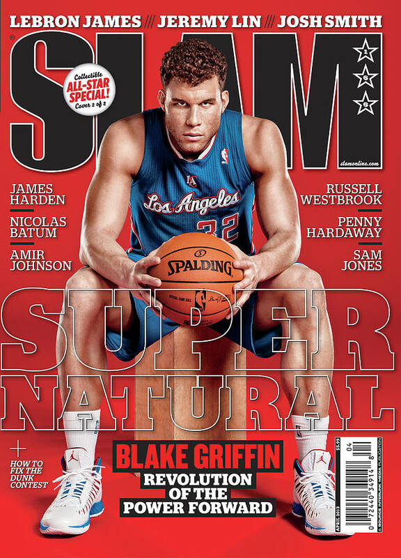 Blake Griffin Art Print featuring the photograph Super Natural: Blake Griffin SLAM Cover by Tom Medvedich