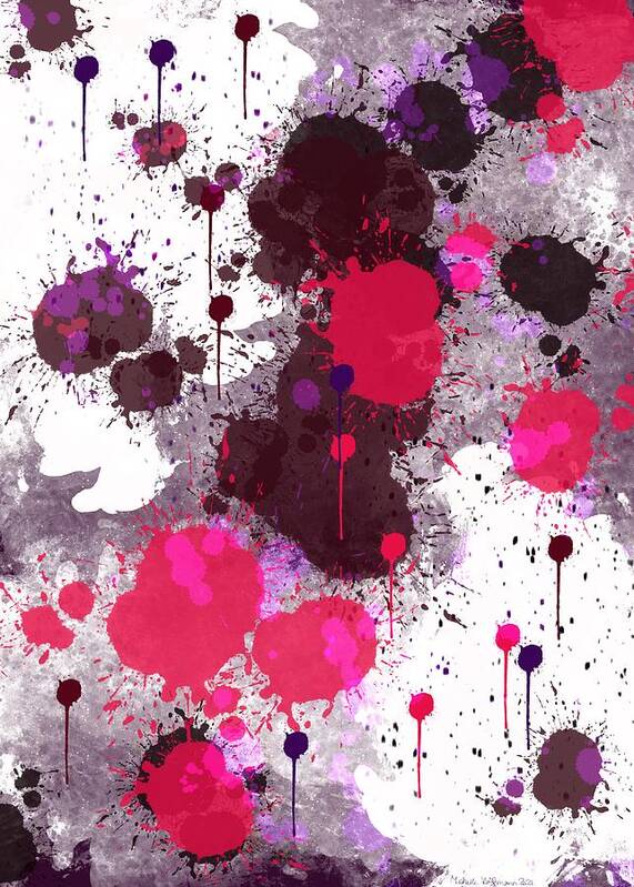  Art Print featuring the digital art A Study in Blood Spatter Analysis by Michelle Hoffmann