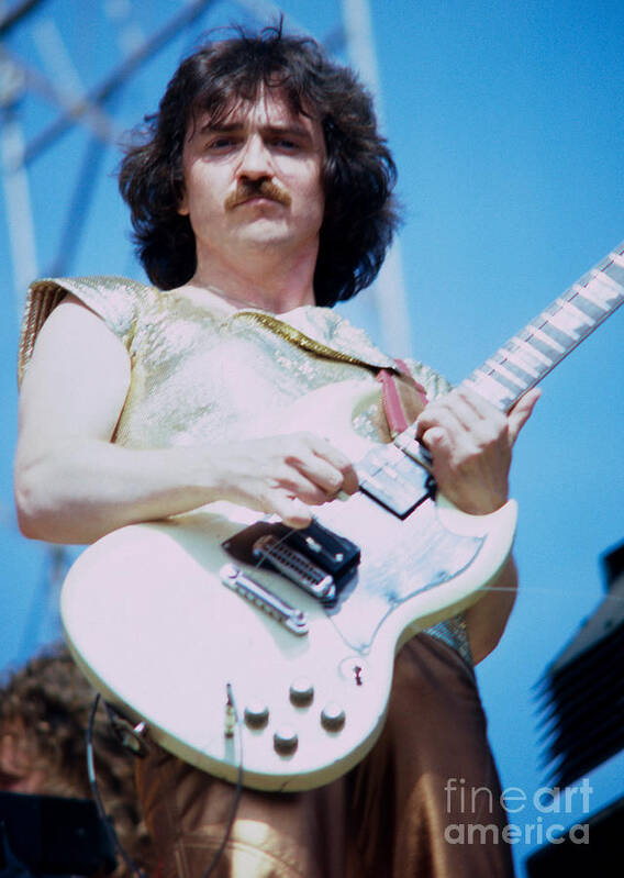 Concert Photos For Sale Art Print featuring the photograph Buck Dharma of Blue Oyster Cult at Day on the Green in Oakland CA - July 4th 1981 by Daniel Larsen