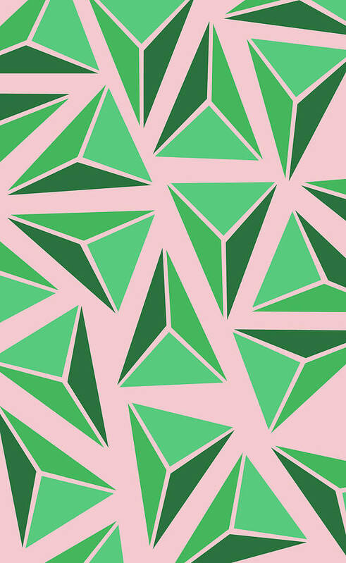 Pattern Art Print featuring the digital art Triangle Geo by Cortney Herron