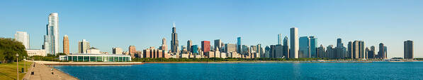 Chicago Skyline Art Print featuring the photograph Chicago Lake Front #1 by Semmick Photo