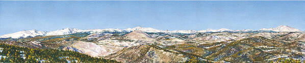 Panorama Painting Art Print featuring the painting Panorama from Flagstaff Mountain by Anne Gifford