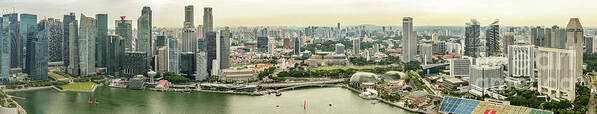 Landscape Art Print featuring the photograph Singapore from across Marina Bay by Werner Padarin
