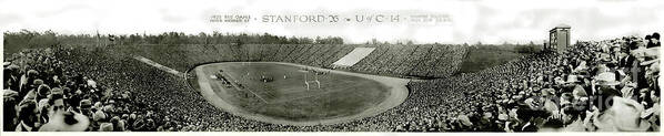 Stanford Art Print featuring the photograph Stanford and U of C 1925 by Jon Neidert