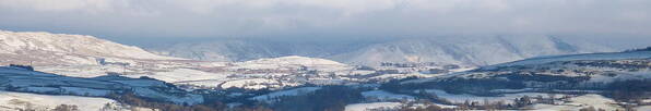 Panorama Art Print featuring the photograph Winter hill panorama by Lukasz Ryszka