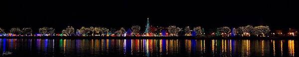 Lights Rotary La Crosse Riverside Park Art Print featuring the photograph Rotary Lights 1 #3 by Phil S Addis