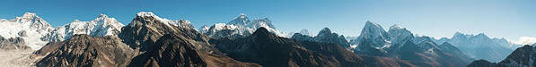 Scenics Art Print featuring the photograph Mt Everest Summit Himalaya Mega by Fotovoyager