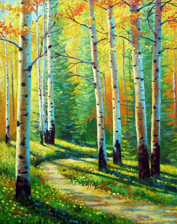 Landscape Art Print featuring the painting Colors Of The Season by David G Paul