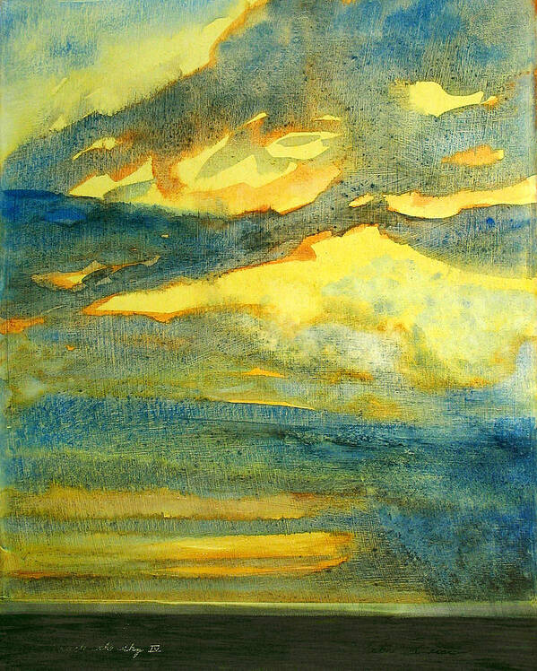 Sunset Art Print featuring the painting Crack The Sky IV #2 by Peter Senesac