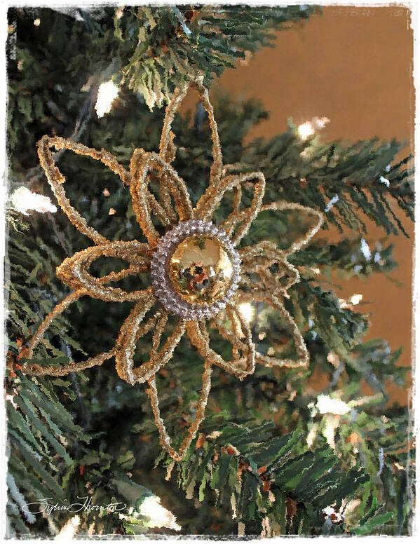 Christmas Ornament Art Print featuring the photograph Golden Ornament by Sylvia Thornton