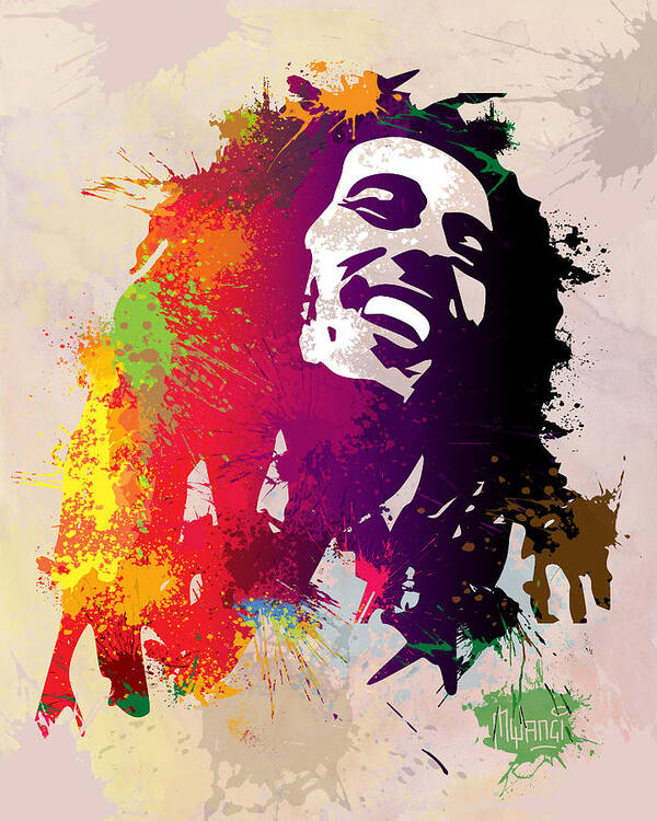 Reggae Art Print featuring the painting Nesta Robert by Anthony Mwangi