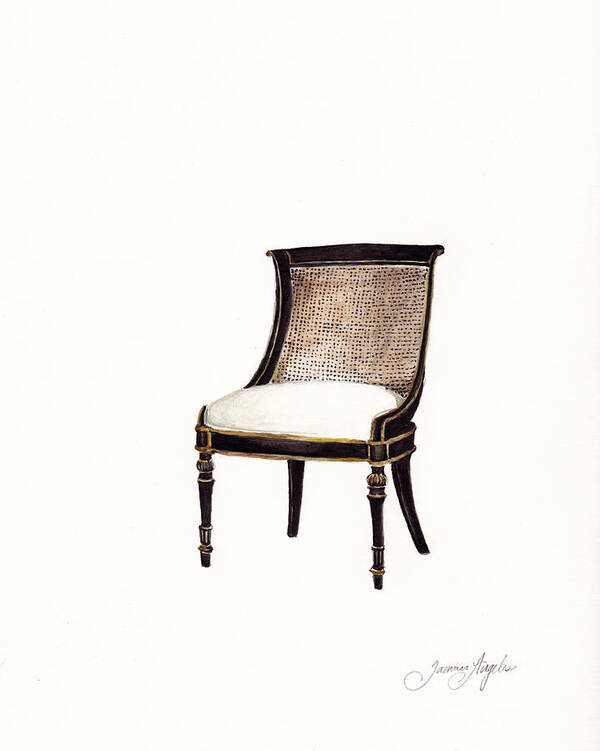 Regency Chair Art Print featuring the painting Regency Chair by Jazmin Angeles