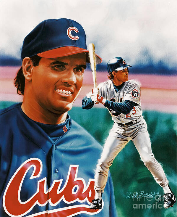 Portrait Art Print featuring the painting Ryne Sandberg by Dick Bobnick