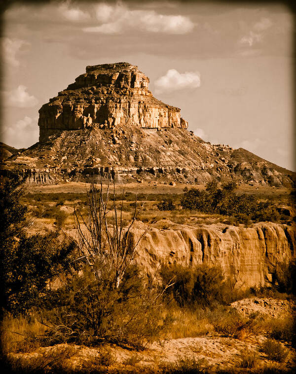 Butte Art Print featuring the photograph Chaco Canyon, New Mexico - Butte by Mark Forte