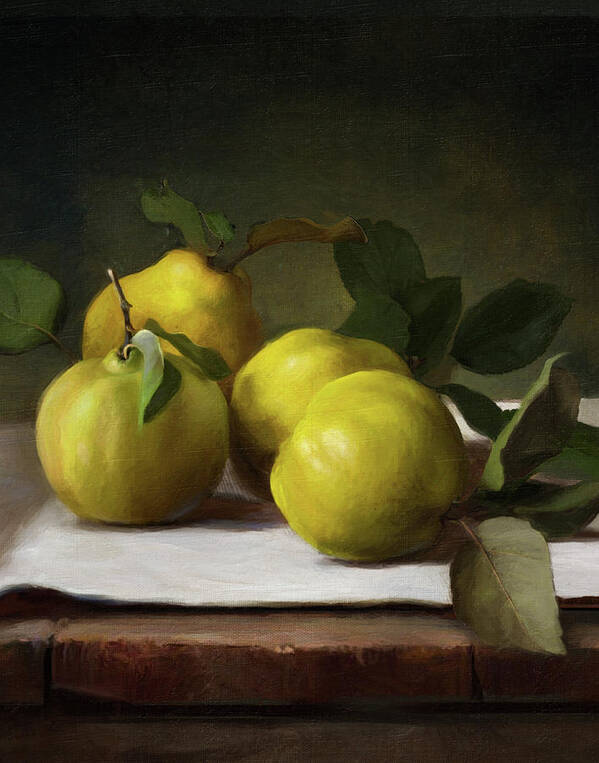 Fruit Art Print featuring the painting Quince by Robert Papp