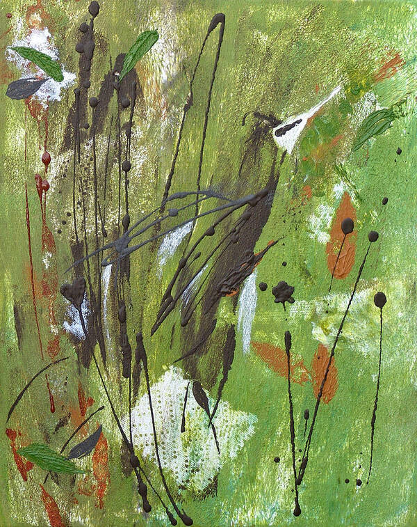 Abstract Art Art Print featuring the painting Spirit Bird by Catherine Jeltes