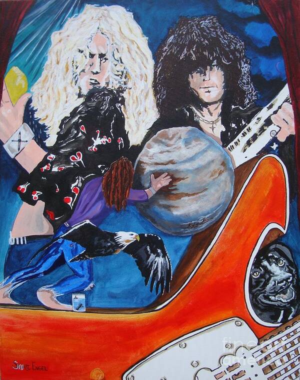 Led Zeppelin Art Print featuring the painting To Be A Rock And Not To Roll by Stuart Engel