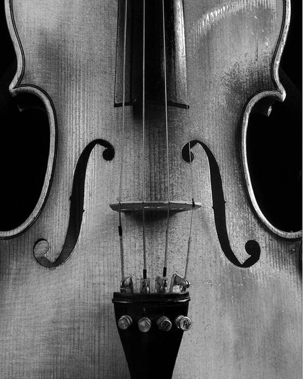 Violin Art Print featuring the photograph Violin # 2 BW by Jim Mathis