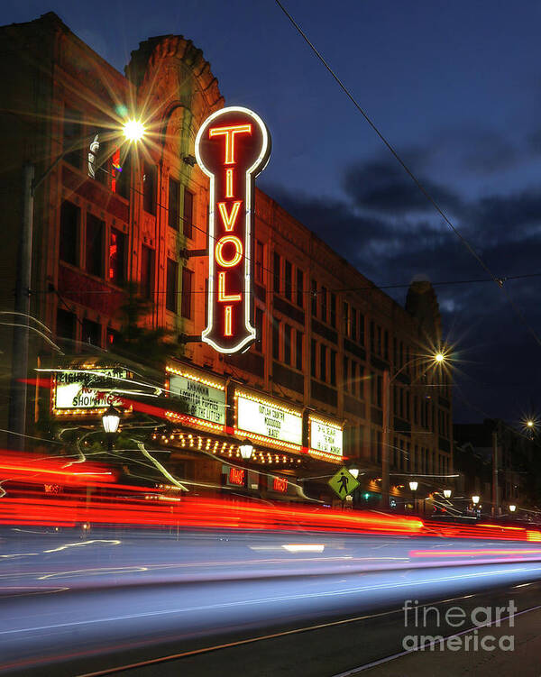 Loop Art Print featuring the photograph Tivoli theater in the Loop St Louis by Garry McMichael