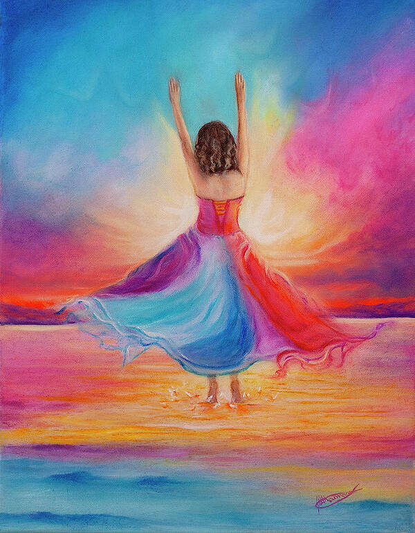 Rainbow Art Print featuring the painting Full of Colour by Jeanette Sthamann