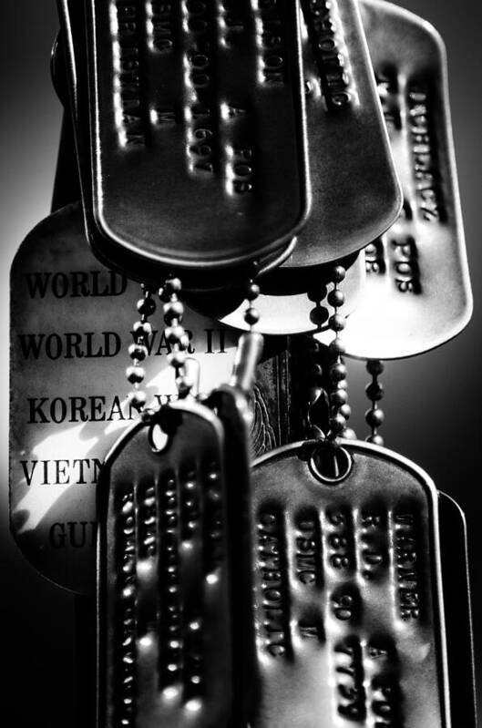 Armed Forces Art Print featuring the photograph Dog Tags from War by Wild Fotos