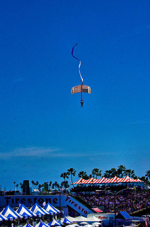Skydiving Art Print featuring the photograph Long Beach Grand Prix 2013 by Joseph Hollingsworth