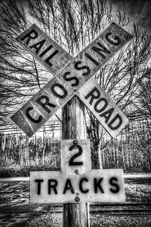 Railroad Art Print featuring the photograph Railroad Crossing by Spencer McDonald