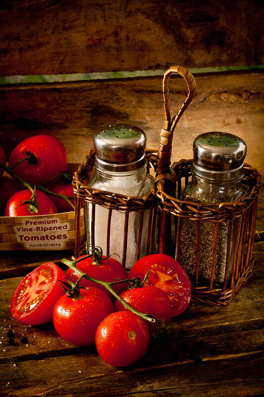 Tomatoes Art Print featuring the photograph Tomatoes3676 by Matthew Pace