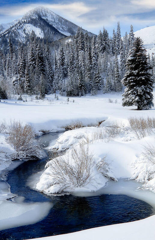 Wasatch Mountains Art Print featuring the photograph Wasatch Mountains in Winter #3 by Douglas Pulsipher