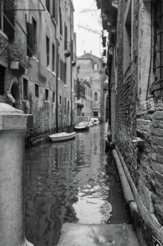 Venice Art Print featuring the photograph Narrow Canal in Venice by Georgia Clare