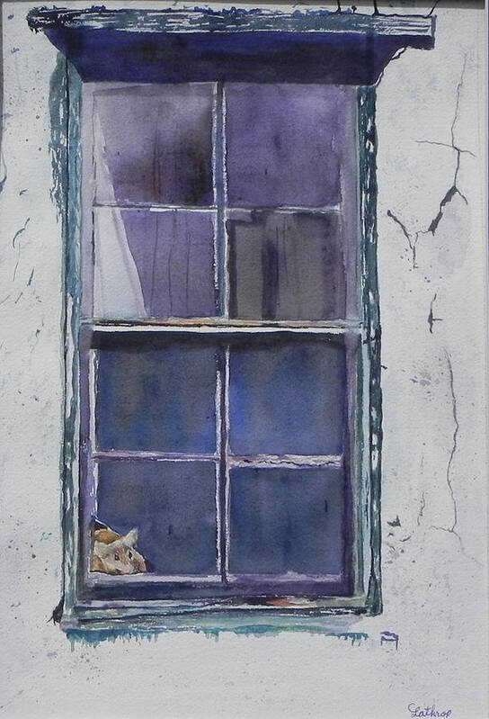 Architecture Art Print featuring the painting Old Window and New Home by Christine Lathrop
