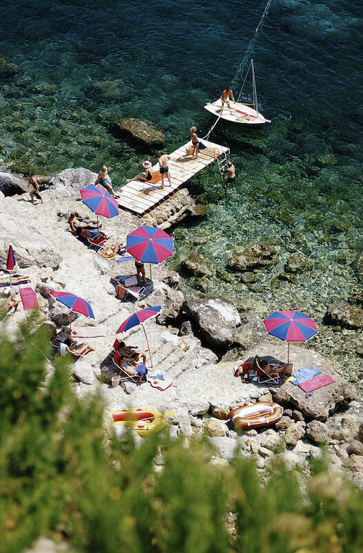 People Art Print featuring the photograph Porto Ercole by Slim Aarons