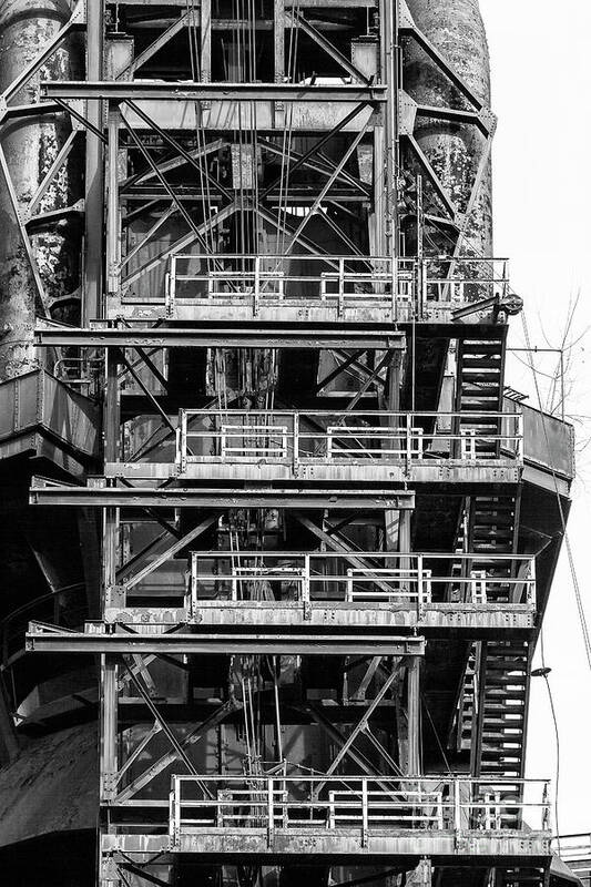 Platforms Art Print featuring the photograph Platforms Bethlehem Steel by John Rizzuto