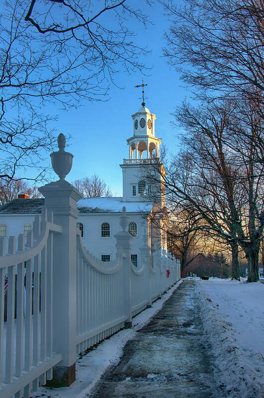 Bennington Art Print featuring the photograph Country Church in Winter - Bennington, Vermont by Joann Vitali