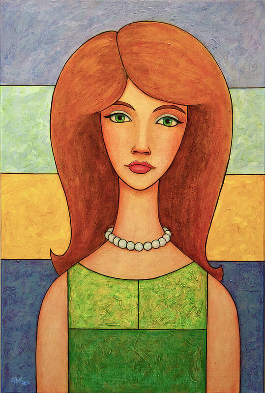 Modern Girl Art Print featuring the painting Modern girl by Norman Engel
