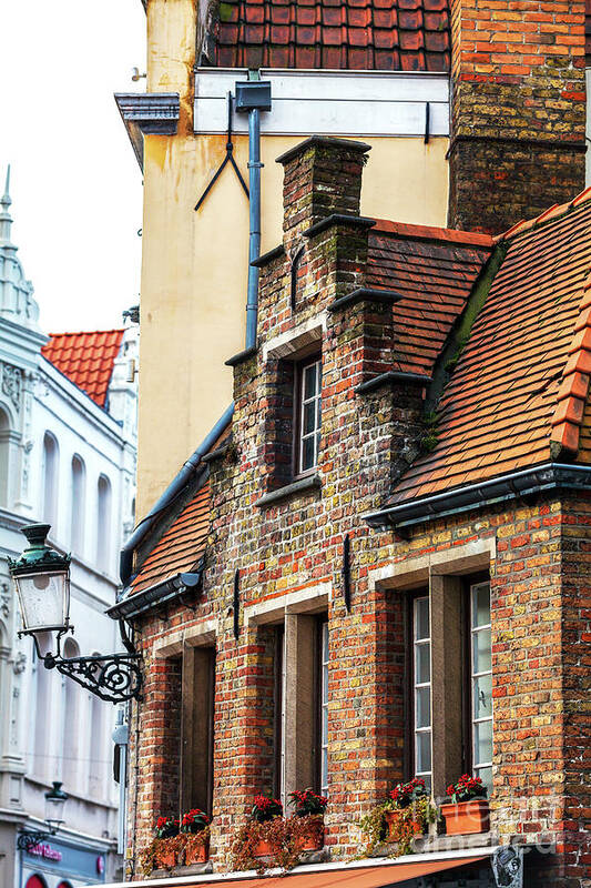 Old World Bruges Art Print featuring the photograph Old World Bruges in Belgium by John Rizzuto