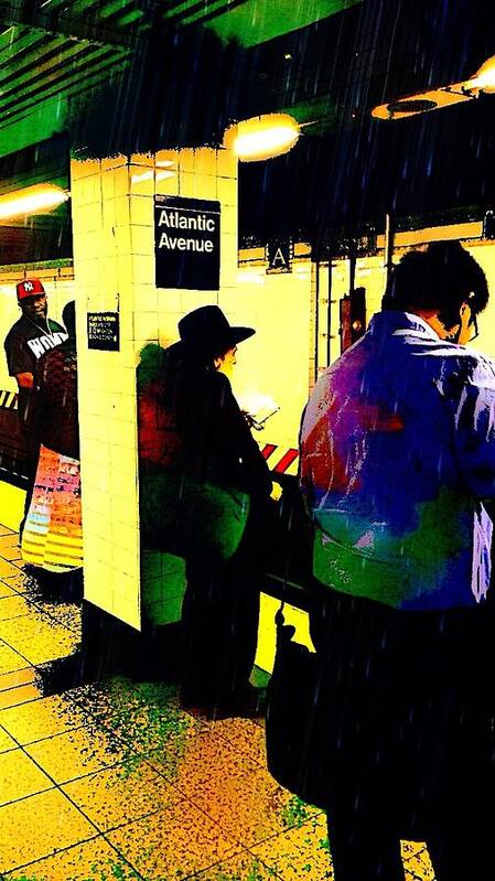 People Art Print featuring the digital art Subway by Cooky Goldblatt