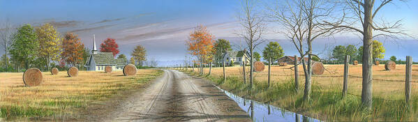 Landscape Art Print featuring the painting Bless Thy Fertile Soil #1 by Mike Brown