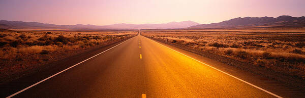 Photography Art Print featuring the photograph Desert Road, Nevada, Usa #1 by Panoramic Images