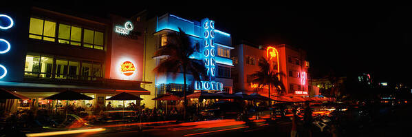 Photography Art Print featuring the photograph Buildings At The Roadside, Ocean Drive by Panoramic Images