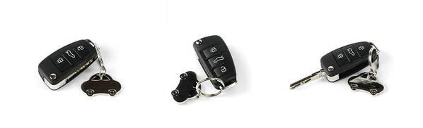 White Background Art Print featuring the photograph Car Keys by Republica