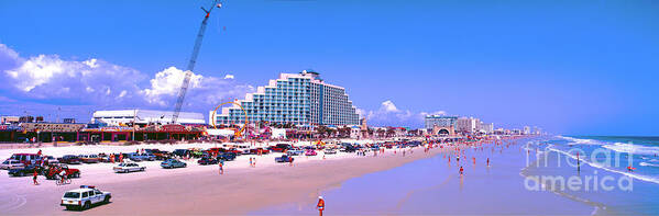 Daytona Art Print featuring the photograph Daytona Main Street Pier and beach by Tom Jelen
