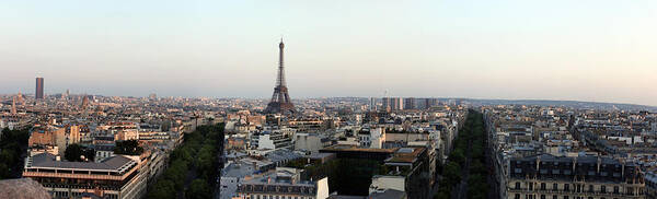 Photography Art Print featuring the photograph Eiffel Tower Viewed From Arc De by Panoramic Images