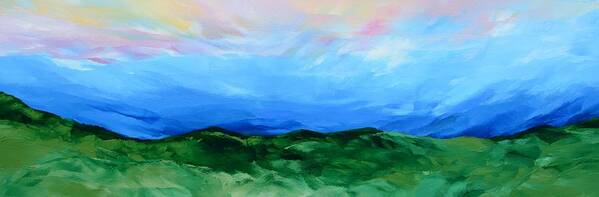 Sky Art Print featuring the painting Glimpse of the Splendor by Linda Bailey