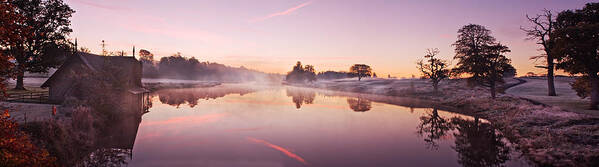 Lake Art Print featuring the photograph Lake at Dawn Panorama - Ireland by Barry O Carroll