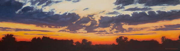 Landscape Art Print featuring the painting Last Light by Andrew Danielsen