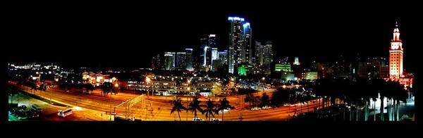 Miami Art Print featuring the photograph Miami Skyline by Culture Cruxxx