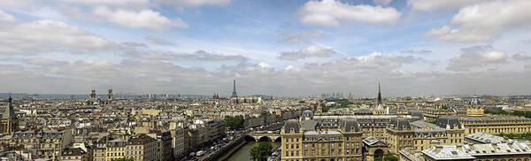 Arch Art Print featuring the photograph Paris City Skyline by Vii-photo