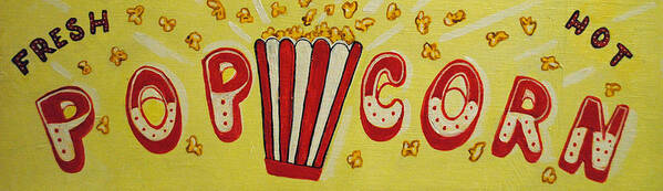 Pop Corn Art Print featuring the painting Pop it Up by Patricia Arroyo